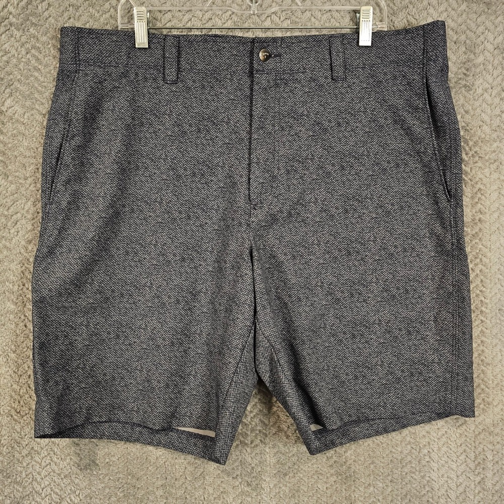 Callaway‎ Mens Golf Shorts Navy Blue White Textured Birds Eye Stretch Size 38